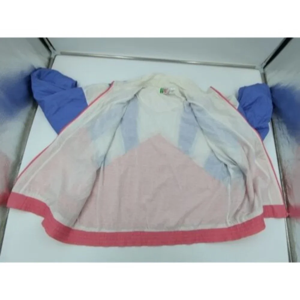 Vintage Bold Spirit Womens Nylon Windbreaker Jacket Size XL Grannycore Pastel 90